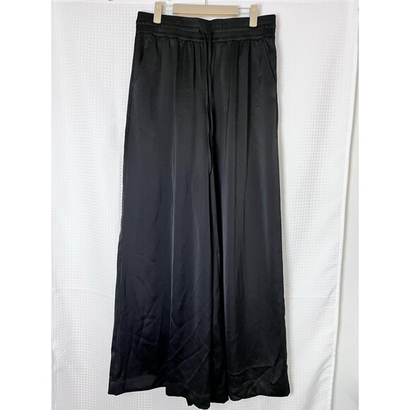 Who What Wear Black Wide Leg Pants Women’s Size M 31” Inseam NWT - Picture 1 of 8